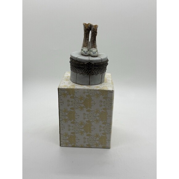 1999 Victorian Collection Jewelry New Box Hinged Trinket Boots Vintage Nostalgic - Picture 14 of 14